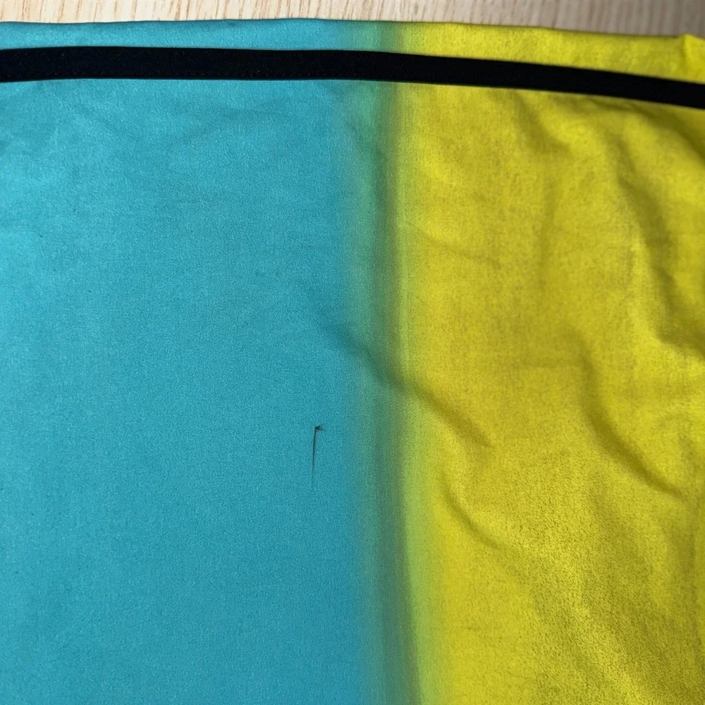 Salt Life SLX-QD Vapor Stretch Board Shorts Mens 38 Ombre Grey Yellow Blue Swim